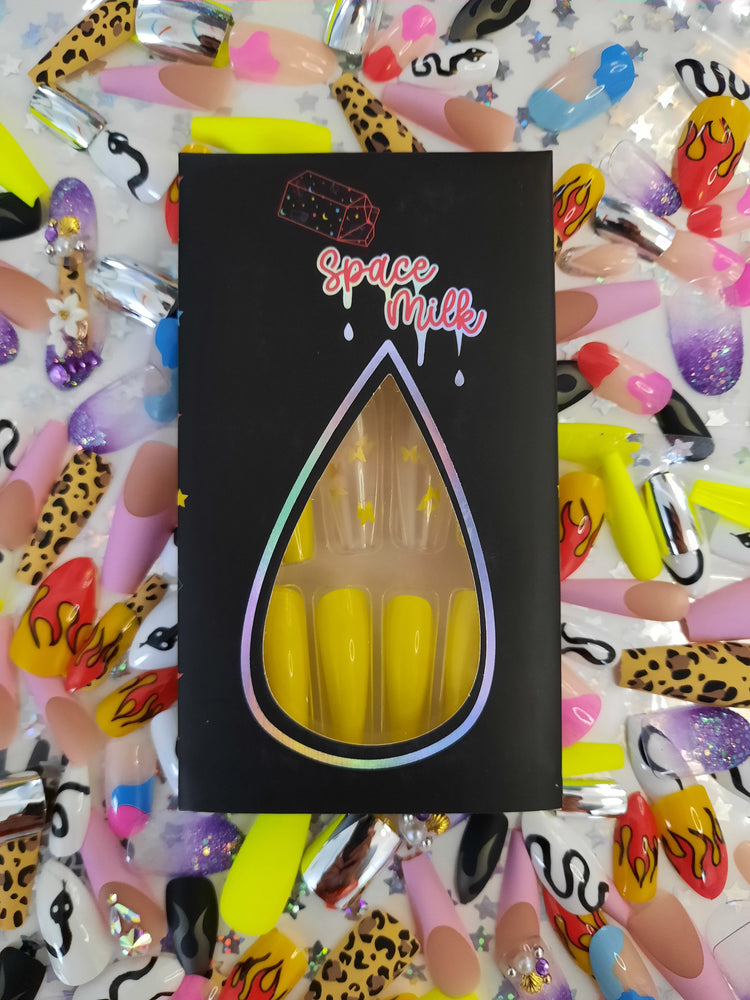 Yellow Butterfly Press-on Nails